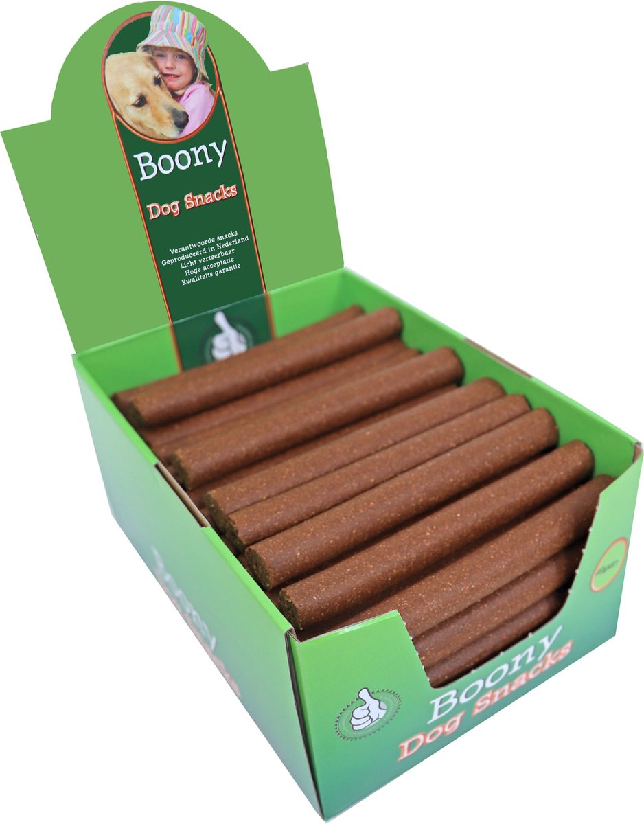 Boony kauwstang lam - rijst 20 cm per doos 50 stuks