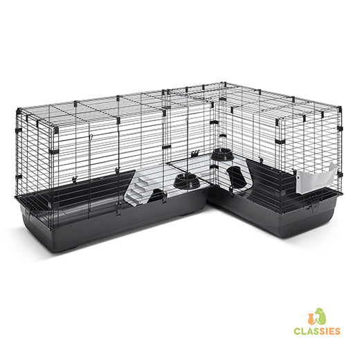 Knaagdierenkooi cubix corner knock down 146/100 x 50 x 63 cm Classies