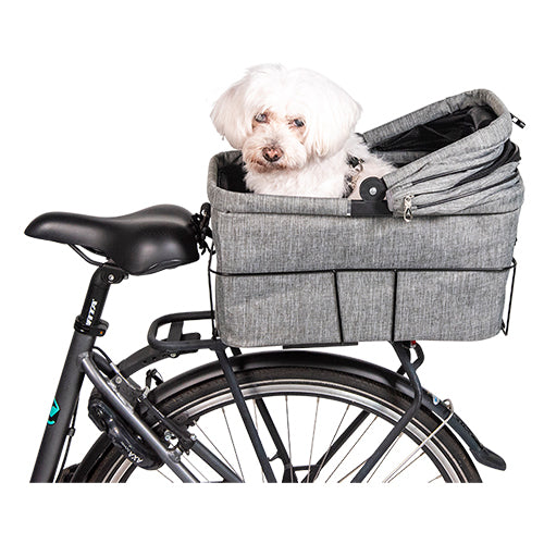 Animal Boulevard Travel Fietsmand &amp; Draagtas Voor Achteraan - Grijs - 32x48x45 cm