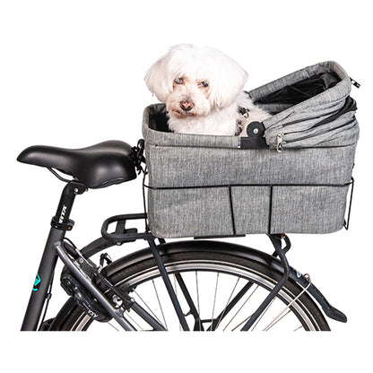 Animal Boulevard Travel Fietsmand &amp; Draagtas Voor Achteraan - Grijs - 32x48x45 cm