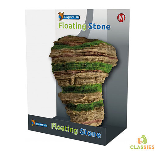 SuperFish Deco Floating Stone - Drijvende Steen - Maat M: 13.5 x 8.5 x 18 cm