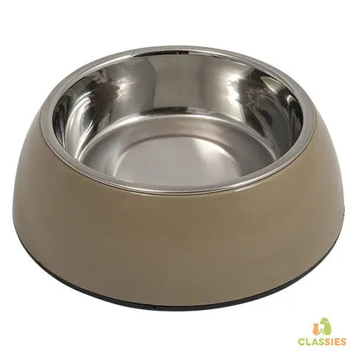 Jack and Vanilla voerbak taupe - inox in 3 maten Classies