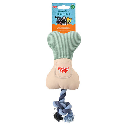 Woezel &amp; Pip Hondenspeelgoed - Snackbot + touw + piep - Verkrijgbaar in Groen of Roze - 20 of 30 cm
