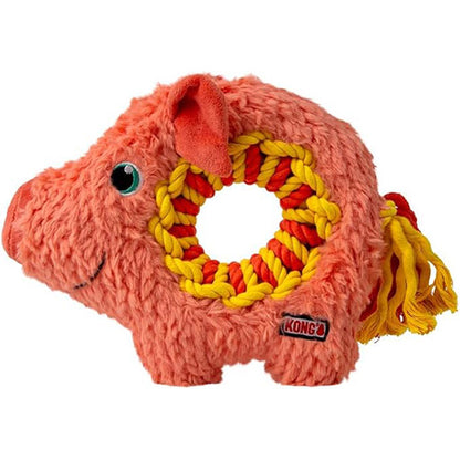 Kong Hondenspeelgoed - Ringaroos Pig Medium - 19,6x27,3 cm