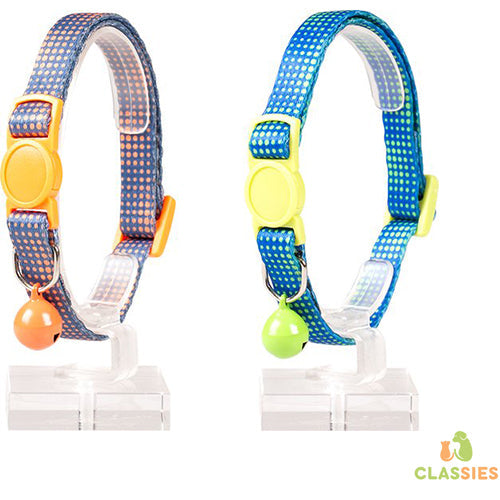 Duvoplus - Halsband Voor Dieren - Kat - Kattenhalsband Retro Bollen Nylon 20-30cm / 10mm Gemengde Kleuren - 1st Classies
