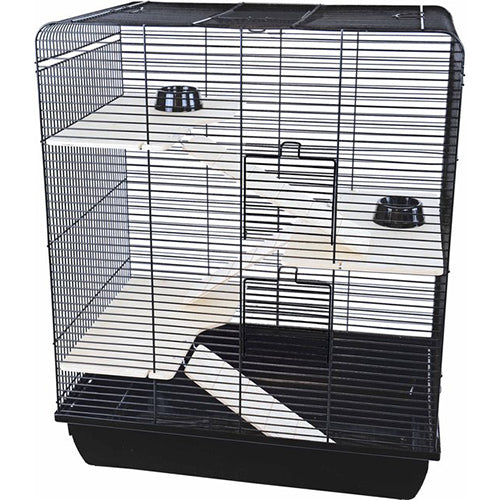 Interzoo Rattenkooi Remy Wood Zwart 58 x 38 x 72 cm