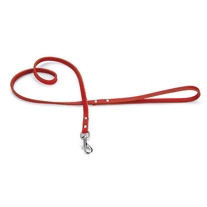 Beeztees Geniet Leren Hondenriem - Rood - 100 cm x 16 mm