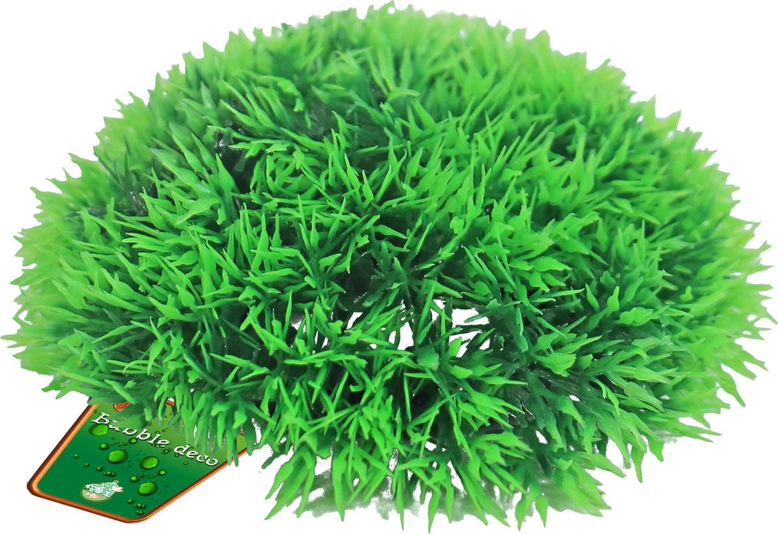 Boon Aqua Deco Bubbel Kunstplant Plastic Green Moss - Met Uitstromer - 14x6 cm