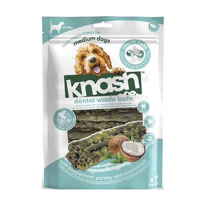 Knash Woofa Loofa Dental M met munt en peterselie – zak à 7 stuks - S of M
