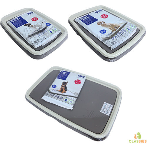 Kit de démarrage Savic Puppy Trainer - Avec toilettes et 7 coussinets - Taille L : 60x48x4 cm