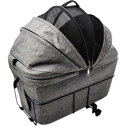 Animal Boulevard Travel Fietsmand &amp; Draagtas Voor Achteraan - Grijs - 32x48x45 cm