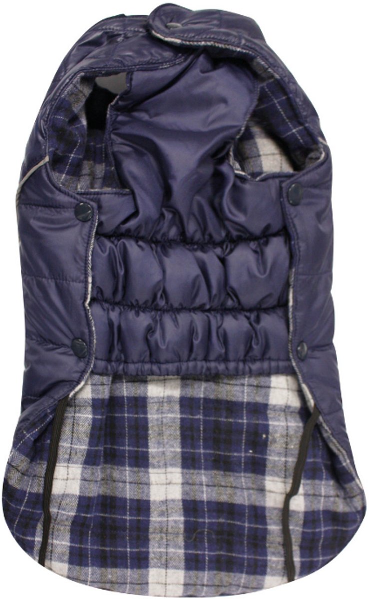 Croci Gevoerde Hondenjas mat blauw - Ruglengte: 50 cm