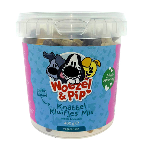 Woezel &amp; Pip knabbel kluif mix koekjes in pot 450 gr