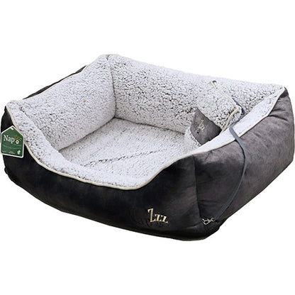 Nap’zzz divan met kussen grijs/wit, 2 maten