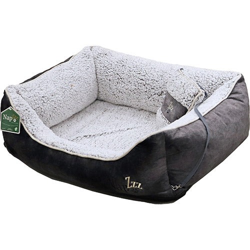 Nap’zzz divan met kussen grijs/wit, 2 maten