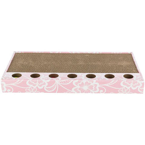 Trixie Krabplank Karton Met Balletjes Roze Classies