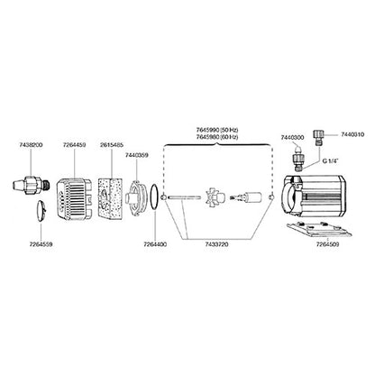 Eheim universele pomp - 300 - 600 - 1200 - 2400 l/uur