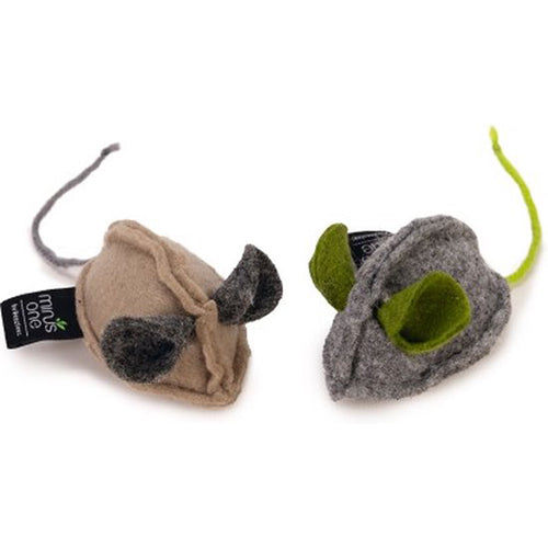 Beeztees Kattenspeelgoed Minus One Muis Luca - 8x5x4 cm - 2 stuks