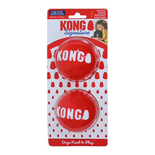 Kong signature balls large 8,5 cm 2 stuks Classies