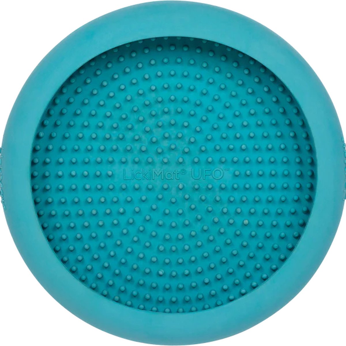 LickiMat UFO  Likmat /Anti-schrok / Slowfeeder voor Hond - Turquoise - 18 cm