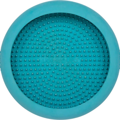 LickiMat UFO  Likmat /Anti-schrok / Slowfeeder voor Hond - Turquoise - 18 cm