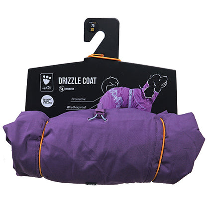 Hurtta Drizzle Coat regenjas - winterjas - zwart - paars