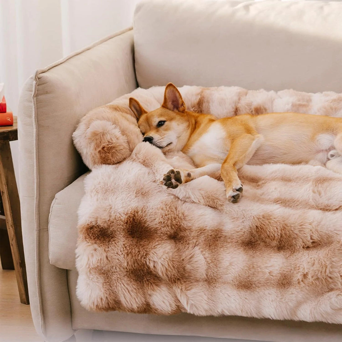 Flauschiges Hundekissen - Sofaschoner