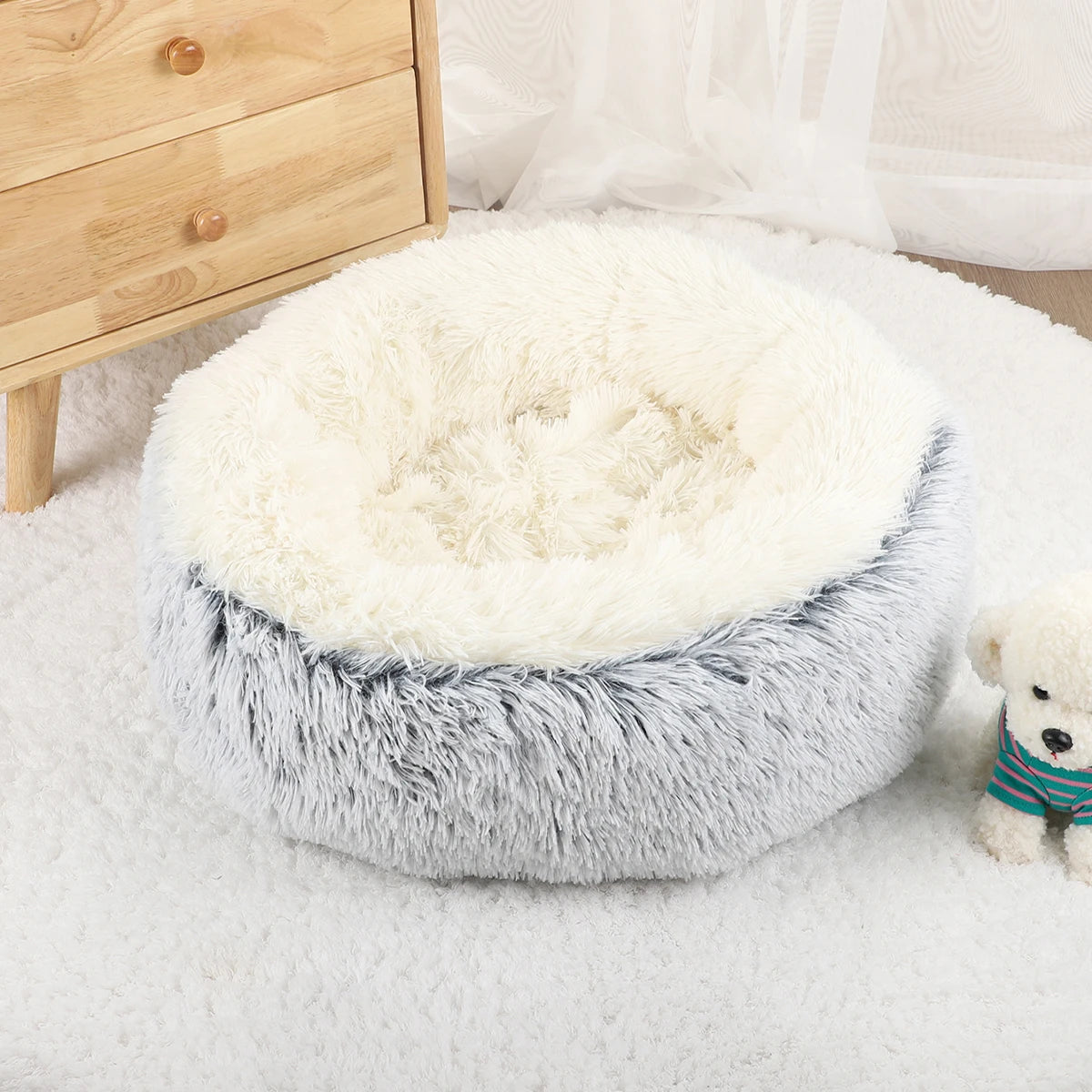 Donut kussen - mandje voor hond of kat - 40 - 100 cm