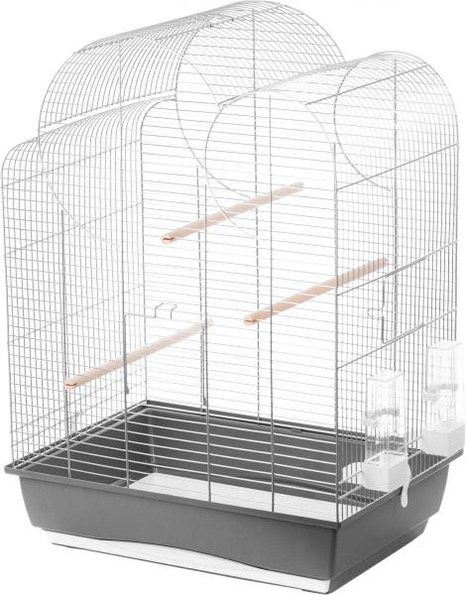 Interzoo Vogelkooi Big Eliza Zilver / Grijs 35 x 50 x 75 cm