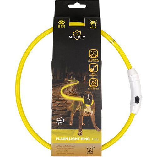 Flash light halsband 65 cm Geel