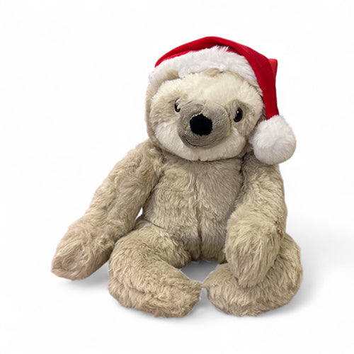 Kerstknuffel pluche luiaard beige 32 - 40 cm