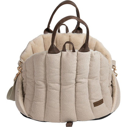 Animal Boulevard Home&amp;Away Stadstas/ Draagtas Diana Boucle - Verkrijgbaar in Beige en Bruin