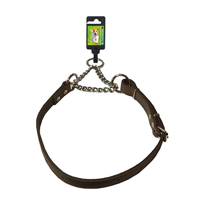 Boony Dog fashion kettingsliphalsband verstelbaar, donkerbruin - 3 maten - sliphalsband