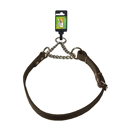 Boony Dog fashion kettingsliphalsband verstelbaar, donkerbruin - 3 maten - sliphalsband