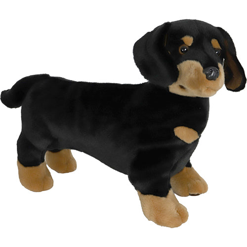 Boony Naturdeko Dackel Plüsch stehend schwarz 45cm