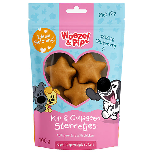 Woezel &amp; Pip collageen sterretjes 100 gram