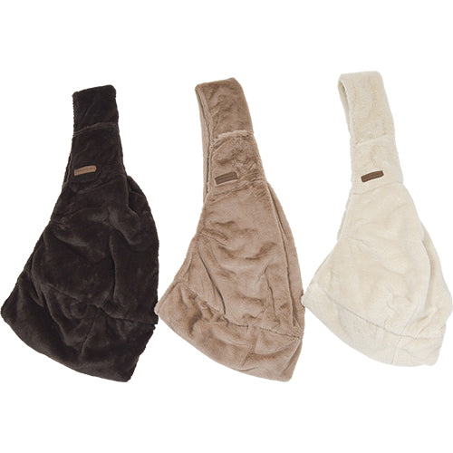 Animal Boulevard Champs-Elysees Slingbag/Draagtas voor Honden – Luxe Imitatiebont &amp; Veiligheidshaakje – Verkrijgbaar in 3 kleuren