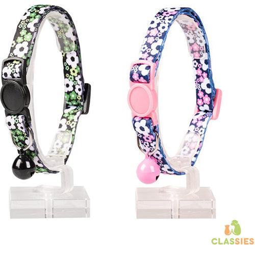 Kattenhalsband Bloemen Nylon 20-30cm / 10mm Gemengde Kleuren - 1st