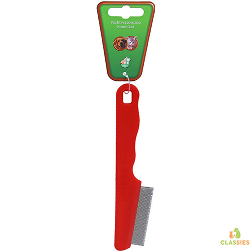 Peigne anti-puces Boon mini avec manche en plastique, rouge