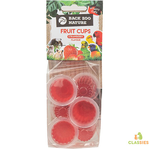 Fruitcups in verschillende smaken voor vogels per 6 stuks