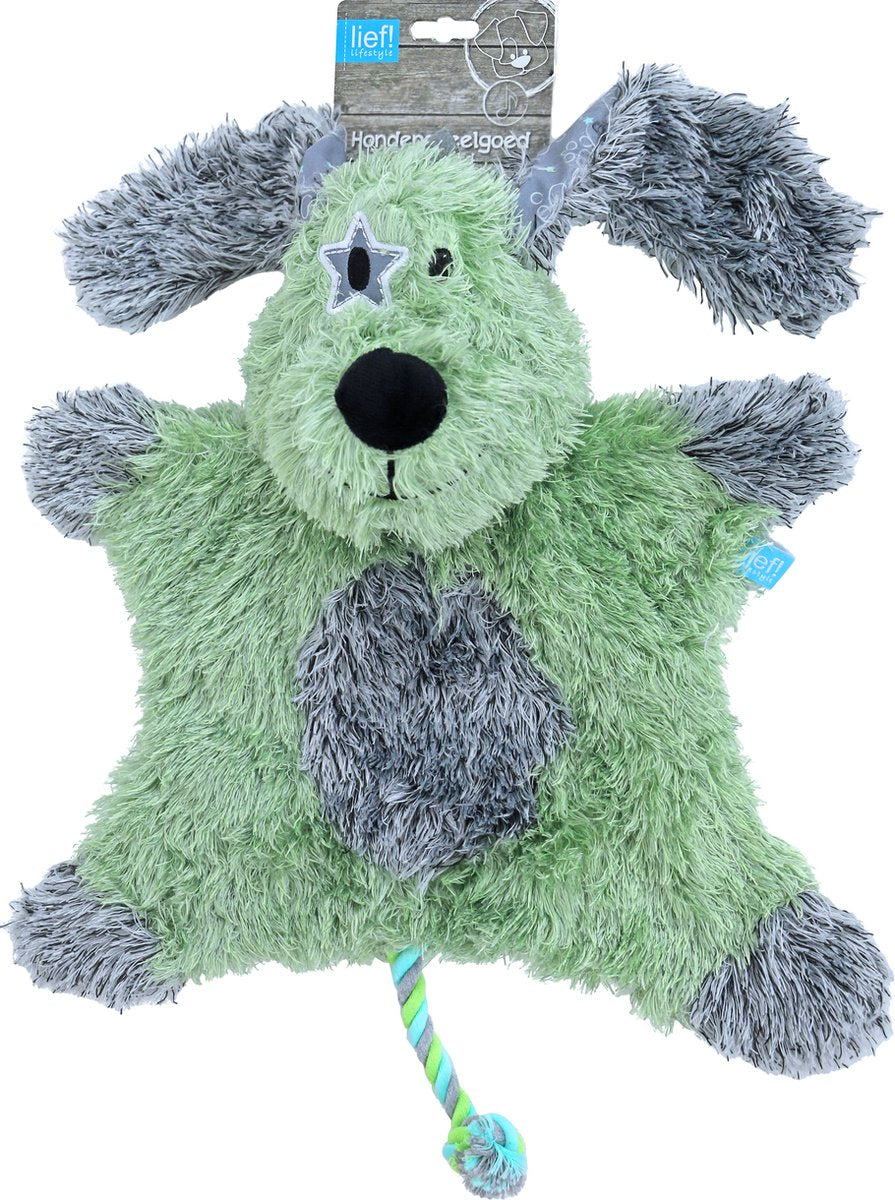 lief! Boys hondenspeelgoed - XXL teckel met piep - 45 cm -  1 stuk