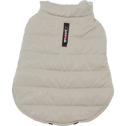 Jack and Vanilla Hondenjas Puffer Beige – Warm, Wasbaar &amp; Met Rits voor Tuigje - Verkrijgbaar in 6 maten