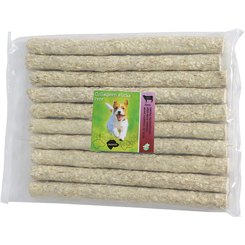 Boon kauwstaaf collageen pens 20mm 25cm zak 10 stuks