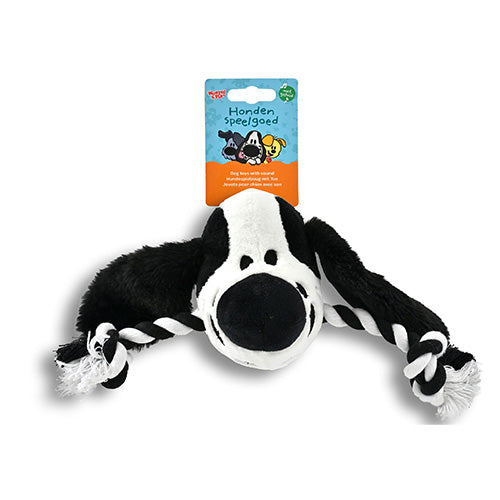 Woezel &amp; Pip Hondenspeelgoed - Charlie pluche+flosstouw+piep 35 cm