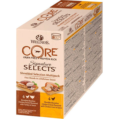 Well Core kattenvoeding - natvoer - Multipack -  8 x 79 gram