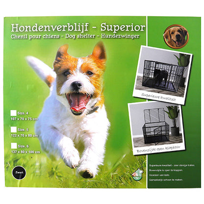 Boon Hondenverblijf - Hondenbench Superior - Afmeringen: 107x70x75 cm