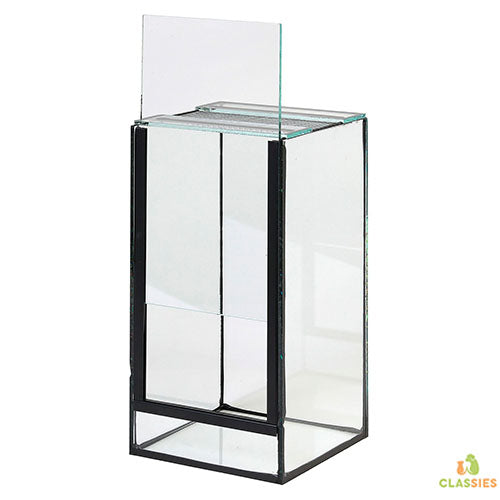 Terrarium en verre en 3 tailles avec porte guillotine