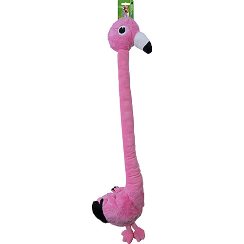 Boony hondenspeelgoed XXL flamingo langnek met piep, 85 cm
