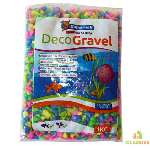 Superfish Deco Gravel Aquariumgrind Neon Kleuren - 1 kg Classies