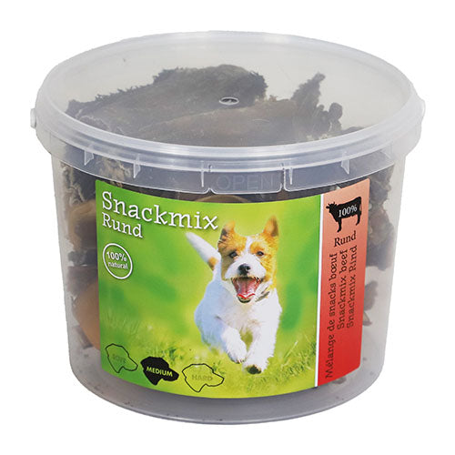 Natuurlijke Snackmix in emmer van 500 gram - Keuze uit Kip, Rund, Varken of Eend